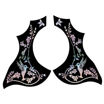 Pickguard « Symphonie des Colibris Nacrés » - Protection Décorative pour Guitare Acoustique Lot de 2 pièces !