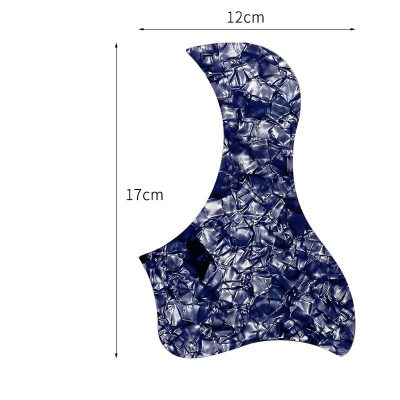 Pickguard de Guitare Celluloïd Nacré Uni Couleur Bleu 17 cm]
