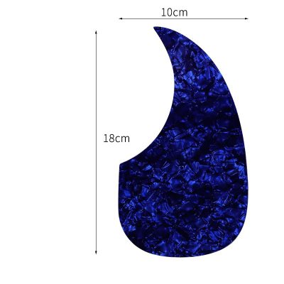 Pickguard de Guitare Celluloïd Nacré Uni Couleur Bleu 18 cm