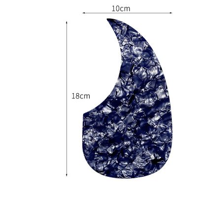 Pickguard de Guitare Celluloïd Nacré Uni Couleur Noir 18 cm
