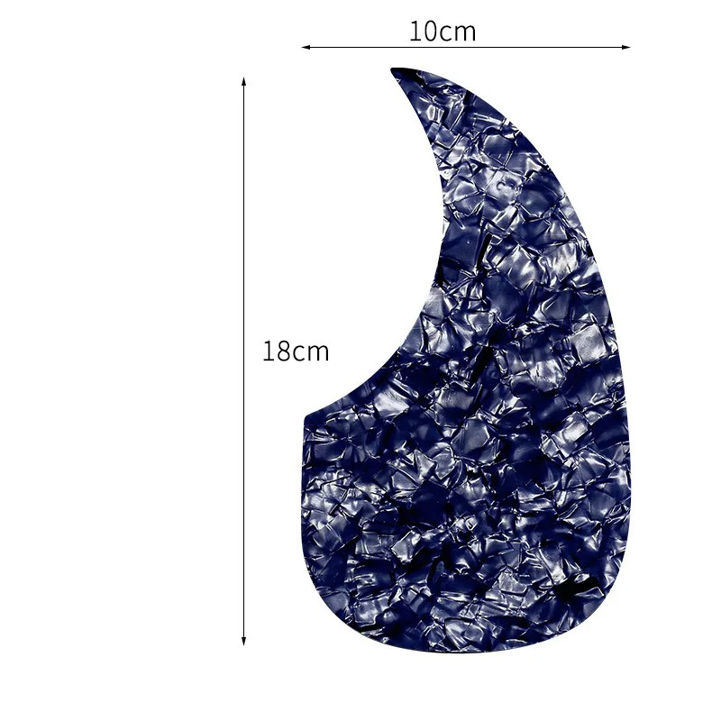 Pickguard de Guitare Celluloïd Nacré Uni Couleur Noir 18 cm