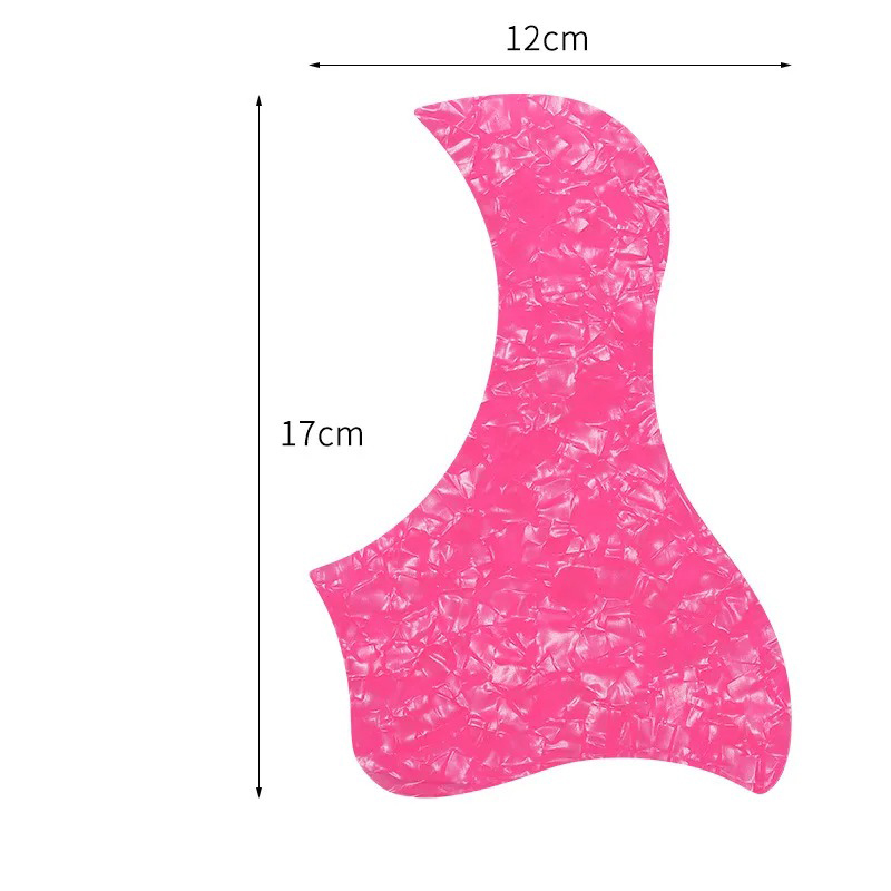 Pickguard de Guitare Celluloïd Nacré Uni Couleur Rose 17 cm