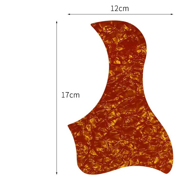 Pickguard de Guitare Celluloïd Nacré Uni Couleur Rouge 17 cm