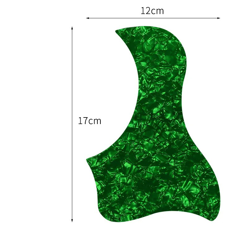 Pickguard de Guitare Celluloïd Nacré Uni Couleur Vert 17 cm