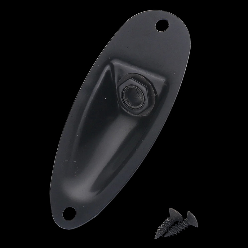 Plaque Jack Bateau Guitare Connecteur 6,35 mm type Stratocaster Couleur Noir