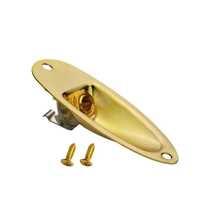 Plaque de Sortie Jack pour Guitare ST - Métal Finition Premium Couleur Or