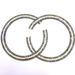 Rosace Décorative Guitare Acoustique - Double Incrustation Abalone (Ø 110 mm)