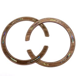 Rosace Décorative Guitare Acoustique - Incrustation Abalone Minimaliste (Ø 110 mm)