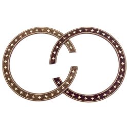 Rosace Décorative Guitare Acoustique - Incrustation Croix Classique (Ø 110 mm)
