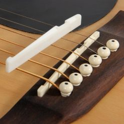 Set Sillet de Tête & Silet de Chevalet pour Guitare Acoustique - Imitation Os Naturel