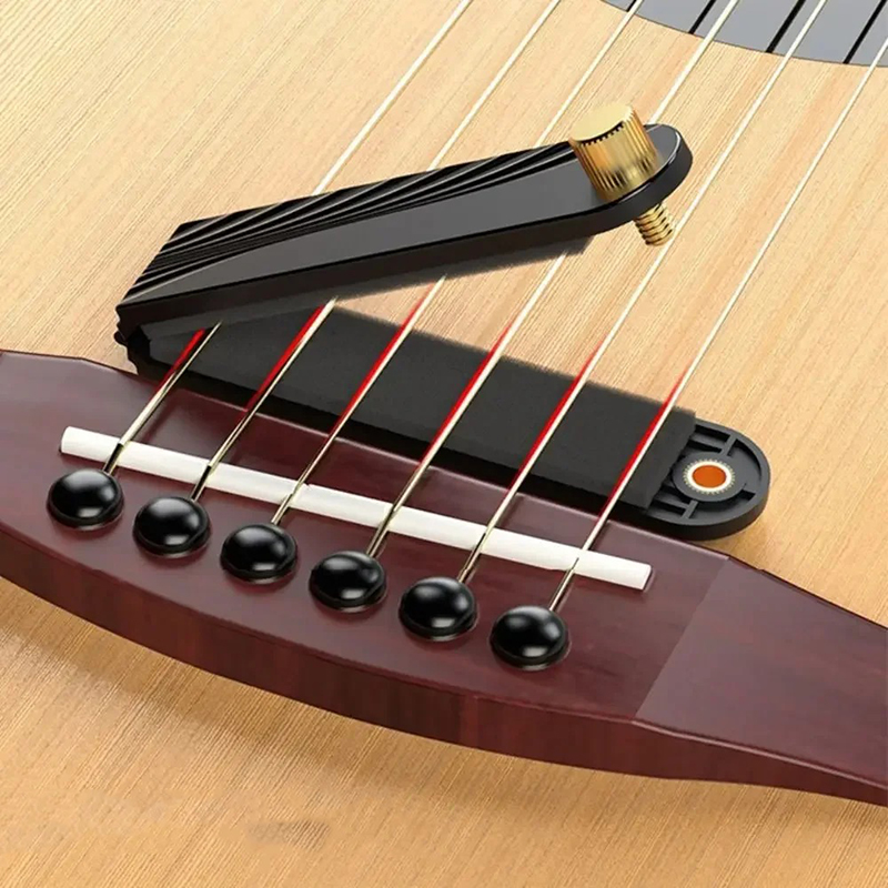 Silencieux de Guitare Acoustique « QuietTone » Atténuateur de Cordes Réglable avec Mousse Anti-Résonance