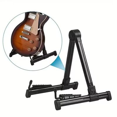 Stand Guitare - Universel Pliable, Support A-Frame pour Guitare Acoustique, Électrique, Basse, Ukulélé, Violon