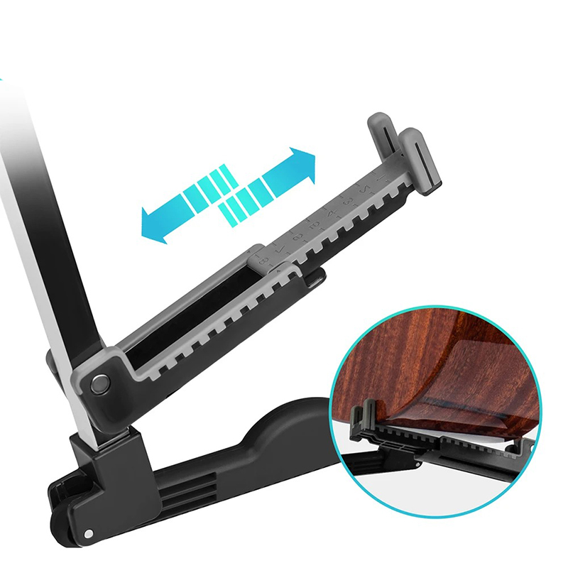 Support - Guitare Aluminium Pliable Compact & Réglable Multi-Instruments - 4 couleurs au choix !