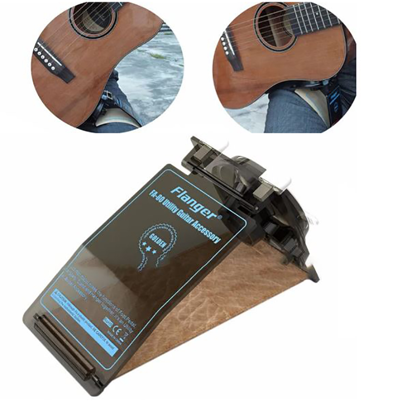 Support de Guitare Électrique en Bois Massif - Repose-Jambe WoodTone Pro