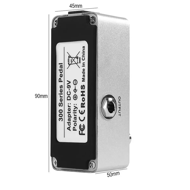 Vue Arrière Pédale Accordeur Chromatique Mini Tuner LED Haute Précision