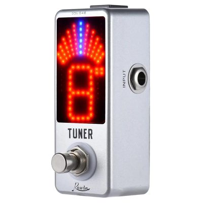 Vue de Cote Pédale Accordeur Chromatique Mini Tuner LED Haute Précision