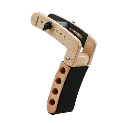 Vue de Cote Support de Guitare en Bois Massif - Repose-Jambe WoodFlex Vintage