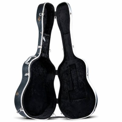 Vue ouverte d e l'Étui Guitare Rigide Coque ABS, Hardshell Case pour Guitare Classique 39 Pouces et Acoustique Folk 40-41 Pouces