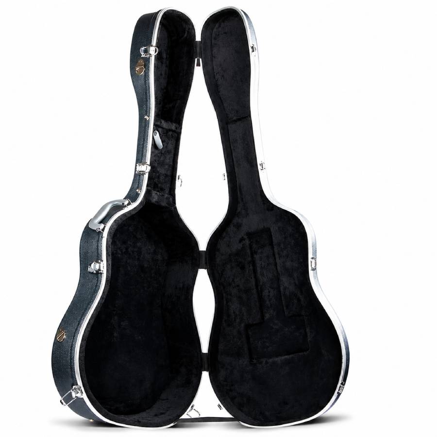 Vue ouverte d e l'Étui Guitare Rigide Coque ABS, Hardshell Case pour Guitare Classique 39 Pouces et Acoustique Folk 40-41 Pouces