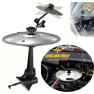 🎶 Mini Cymbale de Voiture Le Gadget Musical qui Réveille Ton Tableau de Bord Couleur Argent