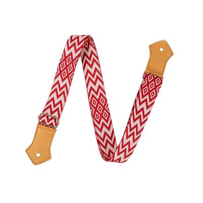 Sangle Ukulélé Zigzag Rouge Andin