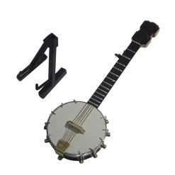 Banjo Miniature de Collection - Modèle Vintage sur Support - 18 cm !