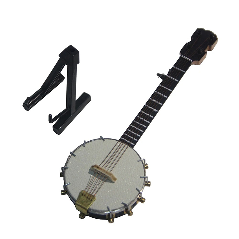 Banjo Miniature de Collection - Modèle Vintage sur Support - 18 cm !