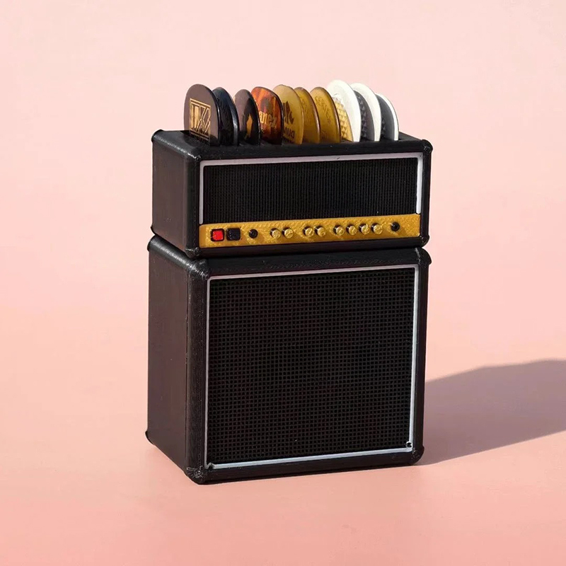 Boîte de rangement pour plectres de guitare - Design Ampli Vintage