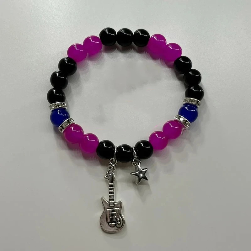 Bracelet Guitare Electric Magenta Neon Riff