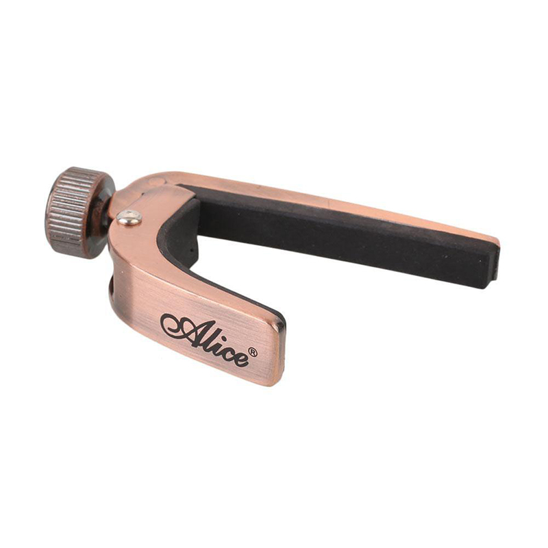 Capotraste pour guitare accoustique ou électrique ou Ukulélé - Avec pince de réglage - couleur or rose