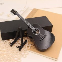 Guitare Miniature Acoustique Noir de Collection - 18 cm !