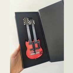 Guitare Miniature Électrique Double Manche - Modèle Twin Neck Rock - 18 cm !