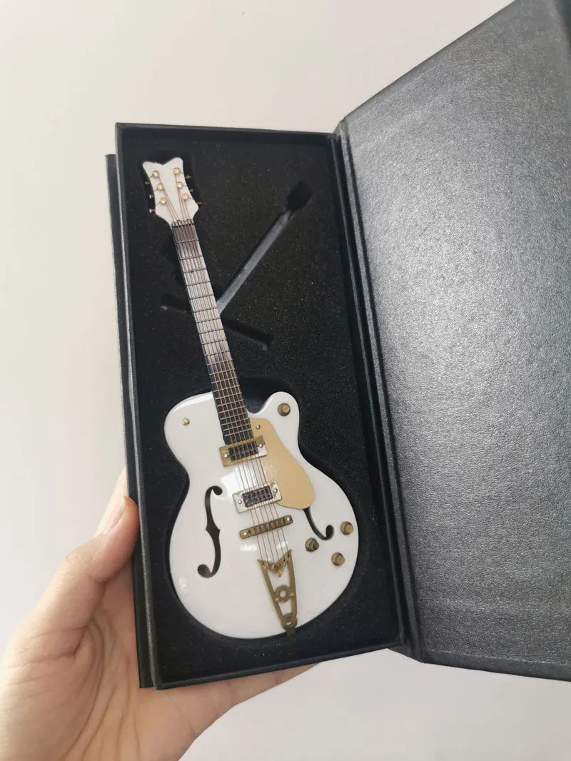 Guitare Miniature Électrique de Collection - Modèle Hollow Vintage - 18 cm !