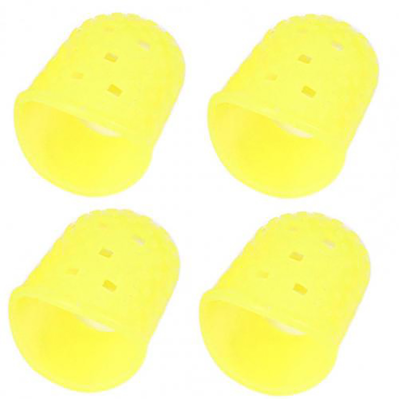 Protège-doigts coordonnants en silicone pour guitare - JAUNE - taille S