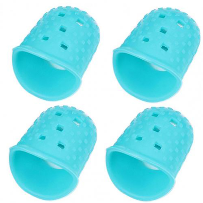 Protège-doigts coordonnants en silicone pour guitare - vert - taille L