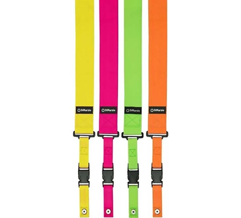Sangle de guitare en Nylon - 4 couleurs fluo au choix