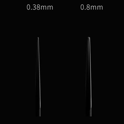 Tailles des Plectres Professionnels Noirs Air Series - Précision et Vitesse Maximale (0.38 0.8 mm)