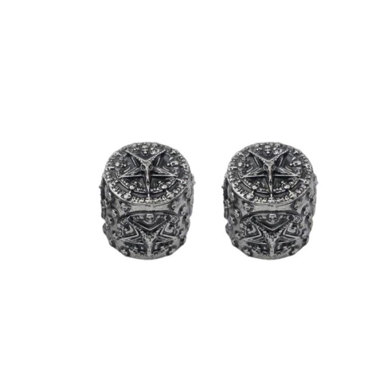 Boutons de Volume Guitare Pentagramme Métallique Antique - couleur argent