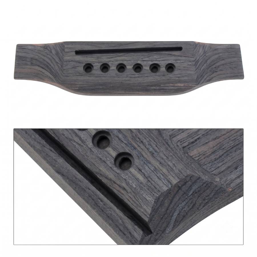 Chevalet Guitare Acoustique en Bois - 159 mm - 6 Cordes - Finition Naturelle