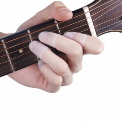 Protège-Doigts pour Guitare Set de 4 Manchons Souples en Silicone (Tailles S, M, L)