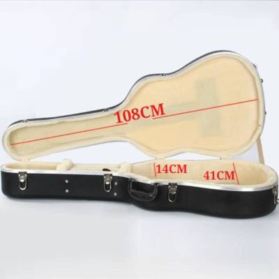 Taille Étui Guitare Acoustique Rigide 40-41 Pouces, Hardshell Case ABS avec Sangles Sac à Dos