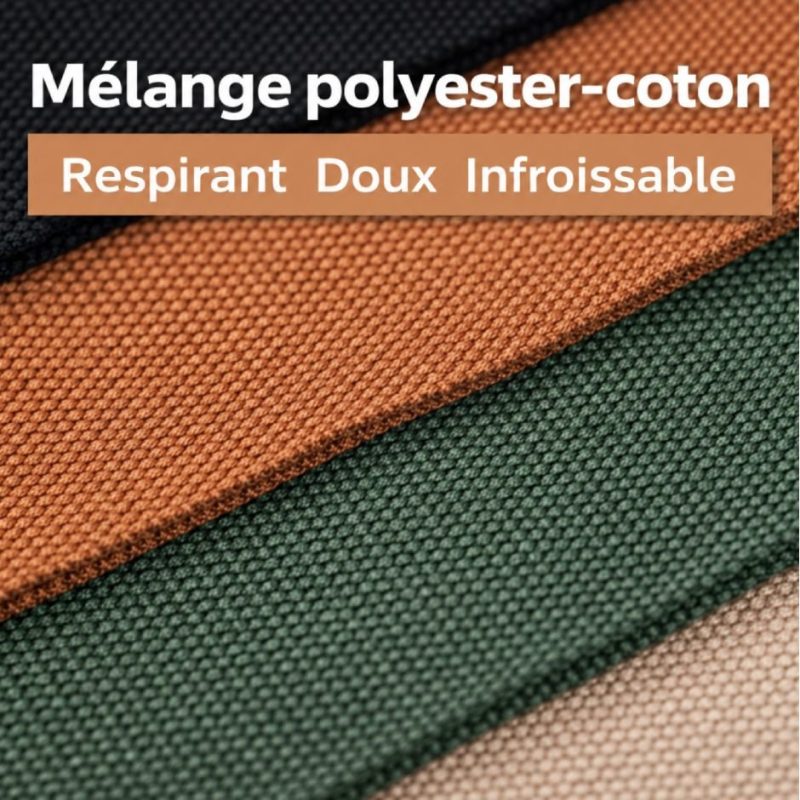 Gros plan du tissage de la toile poly-coton de la sangle guitare Heritage, respirante et douce